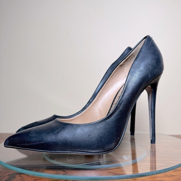 Sam Edelman pointed toe leather heels - black - size 8 - Picture 1 of 13